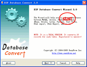 ESF Database Convert Screenshot